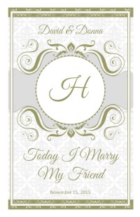 Wedding Program Cover Template 13E - Version 3